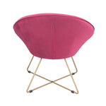 Bianca Velvet Retro Chair with Gold Metal Legs- Raspberry