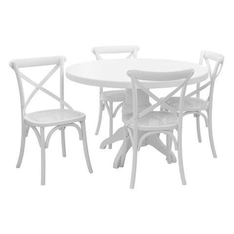 Vermont White Wash 5pc Dining Set