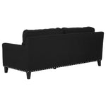 Regents Park 3 Seat Black Sofa