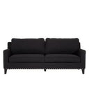 Regents Park 3 Seat Black Sofa