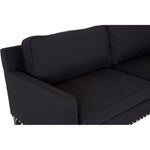 Regents Park 3 Seat Black Sofa