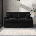 Payton 2 seater Pull Out Sofa Bed in Black Velvet