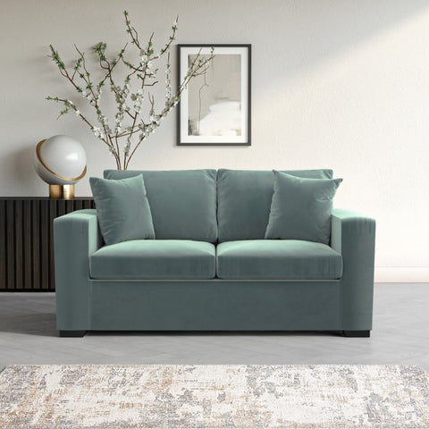 Layton 2 Seater Pull out Sofa Bed in Mink Green