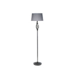 Jenna Black Chrome Metal Twist Detail Floor Lamp