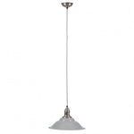 Macchiato Grey and Silver Metal Cafe Pendant