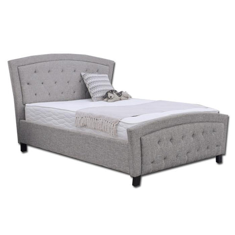 Julio Double Bed Light Grey