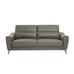 Padua 3 Seat Grey Leather Sofa