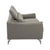 Padua 3 Seat Grey Leather Sofa