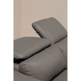 Padua 3 Seat Grey Leather Sofa