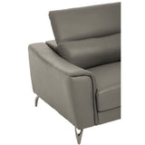 Padua 3 Seat Grey Leather Sofa