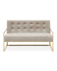 Azalea Two Seat Mink Velvet Sofa