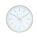 Gold & White Round Wall Clock