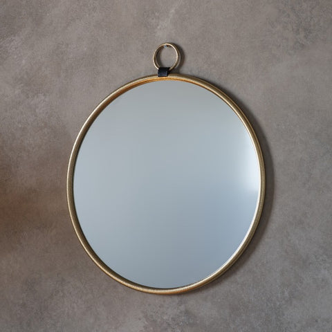 Bay Gold Round Mirror