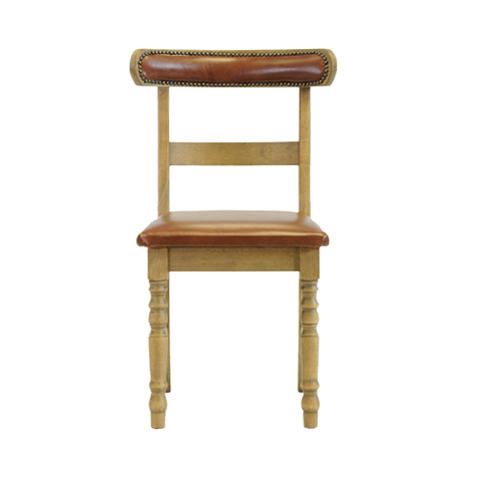 Country Dining Chair with Padded Back and Seat