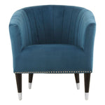 Doucet Blue Velvet Chair