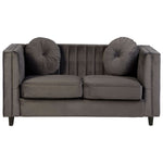 Farah 2 Seat Grey Velvet sofa