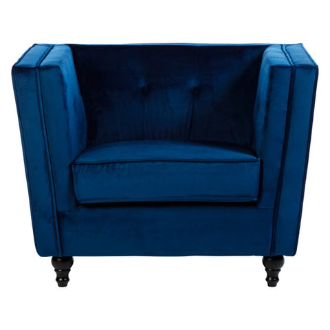 Ferris Navy Velvet Chair