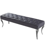 Aria Bench Dark Grey Velvet