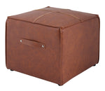 Logan Ottoman Faux Tan Leather