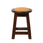 Button Top Low Stool Padded with studs