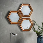 Set Of 3 Gold Mirrors