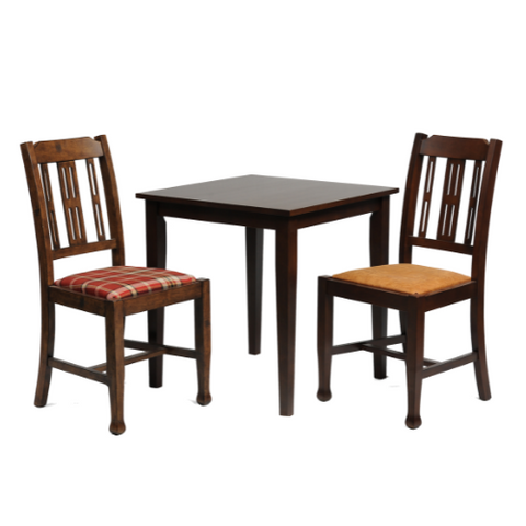 Classic Square table with 2 lattice Back Dining chairs