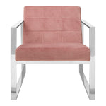 Vogue Pink Velvet Cocktail Chair