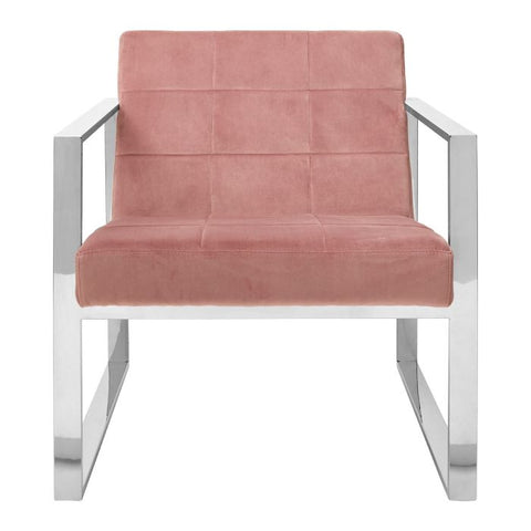 Vogue Pink Velvet Cocktail Chair