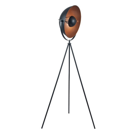 Bailey Black & Copper Tripod Floor Lamp