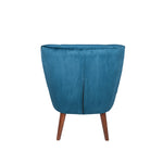 Rimini Velvet Chair with Walnut Effect Legs- Sapphire Blue