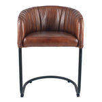 Leather Authentic Curved Stool