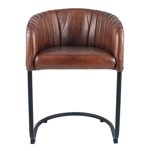 Leather Authentic Curved Stool