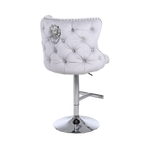 Manhattan Button Back Lion Knocker Bar Stool