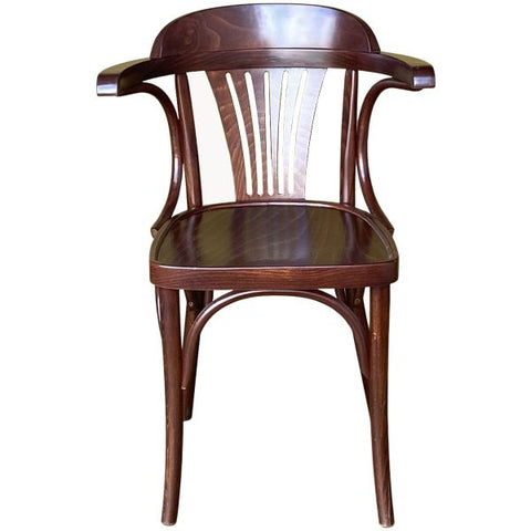 Bentwood Fan Back Open Arm Carver Chair