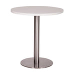 Danilo round dining height base with a 600 Diameter White Tuff Top