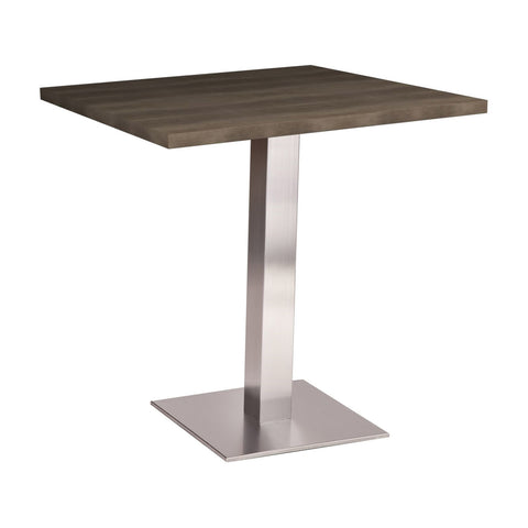 Danilo square dining height base with a 700 by 700 square Nebraska Oak Tuff Top