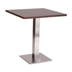 Danilo square dining height base with a 700 by 700 square Wenge laminate Top