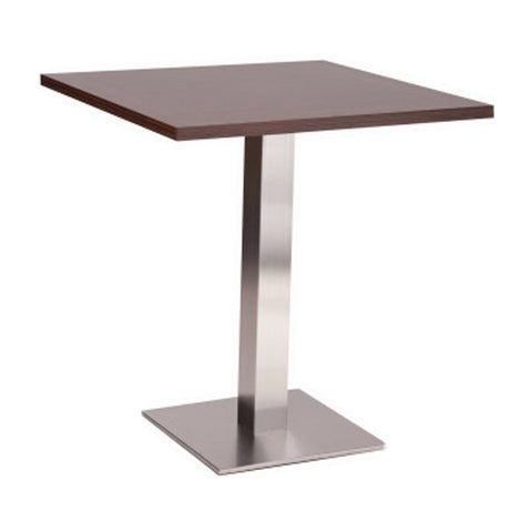 Danilo square dining height base with a 700 by 700 square Wenge laminate Top