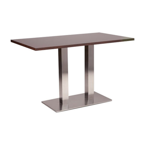 Danilo twin dining height base with a 1200 by 700 rectangular Wenge laminate Top