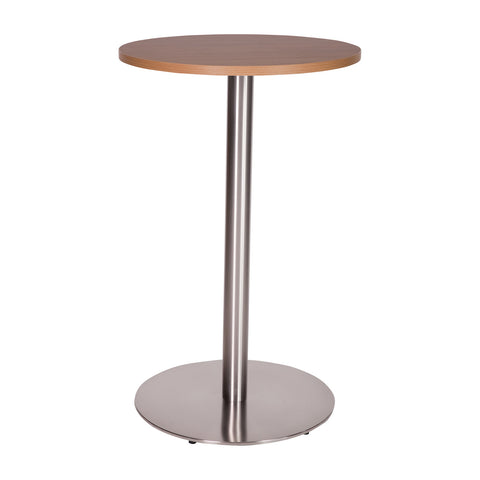 Poseur Height Danilo Round Medium base with a 600mm Diameter Round Laminate Oak Top