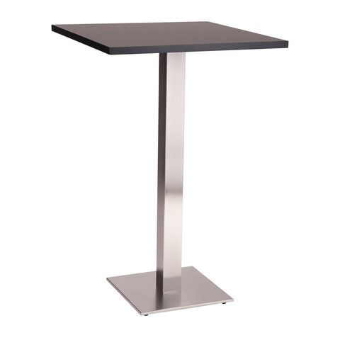 Poseur Height Danilo Square Medium base with a 700mm Squared Laminate Black Top