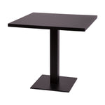 Coffee Height Forza Square Medium sized base with a 700mm Squared Laminate Black Top