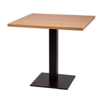 Coffee Height Forza Square Medium sized base with a 700mm Squared Laminate Oak Top