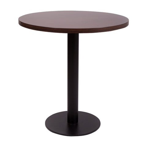 Forza round dining height base with 600 Diameter Wenge laminate top