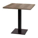 Forza square dining height base with a 700 by 700 square Nebraska Oak Tuff Top