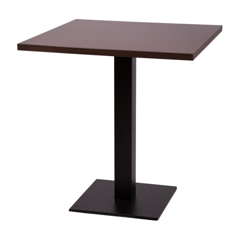 Forza square dining height base with a 700 by 700 square Wenge laminate Top