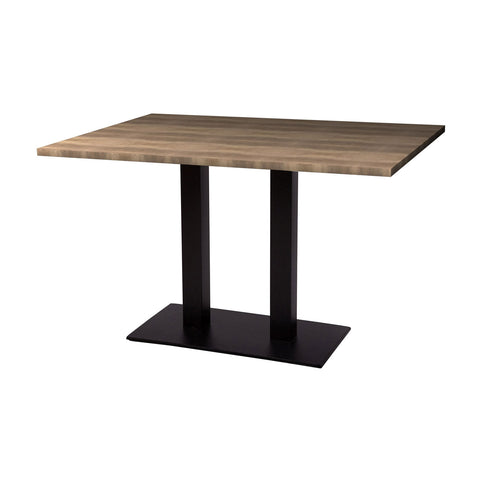 Forza twin dining height base with 1200 by 700 rectangular Nebraska Oak Tuff Top