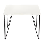 Coffee Height Hairpin legs x 4 with a 700mm Squared White Tuff Top