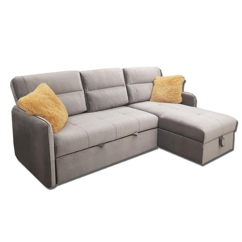 Grace Sofa Bed Grey Velvet