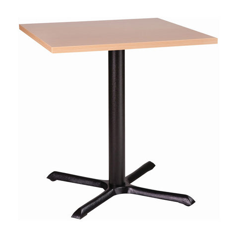 Orlando dining height base with a 700 by 700 square Beech Tuff Top